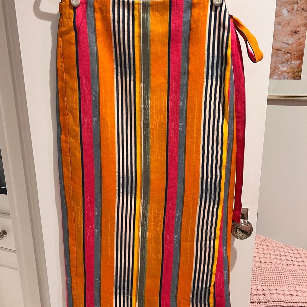 STAUD Colorful Striped Wrap Skirt - Sz Med